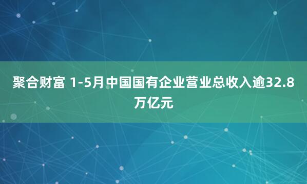 聚合财富 1-5月中国国有企业营业总收入逾32.8万亿元